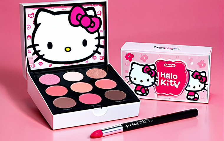 Hello Kitty의 기업 협업 캠페인 분석 - "Hello Kitty themed makeup collection by MAC Cosmetics, featuring lipsticks and eyeshadows, cute pac...